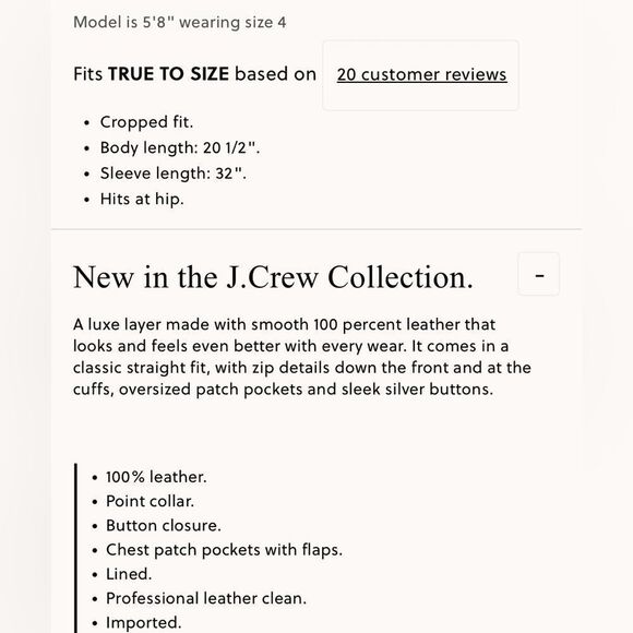 NWT  $650 J CREW Collection leather shirt-jacket in Grizzly Brown - Picture 8 of 13